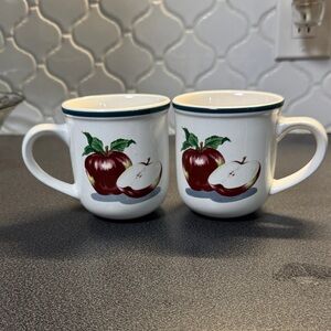 Apple Design Ceramic Mugs - Set of 2 by Totally Today